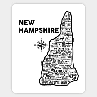 New Hampshire Map Sticker